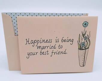 Floral Anniversary Card – Friend, Spouse