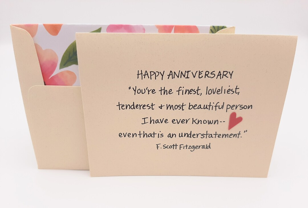 Partner Sentiment Anniversary Card, Loving Sentiment for Husband Wife Partner - Etsy