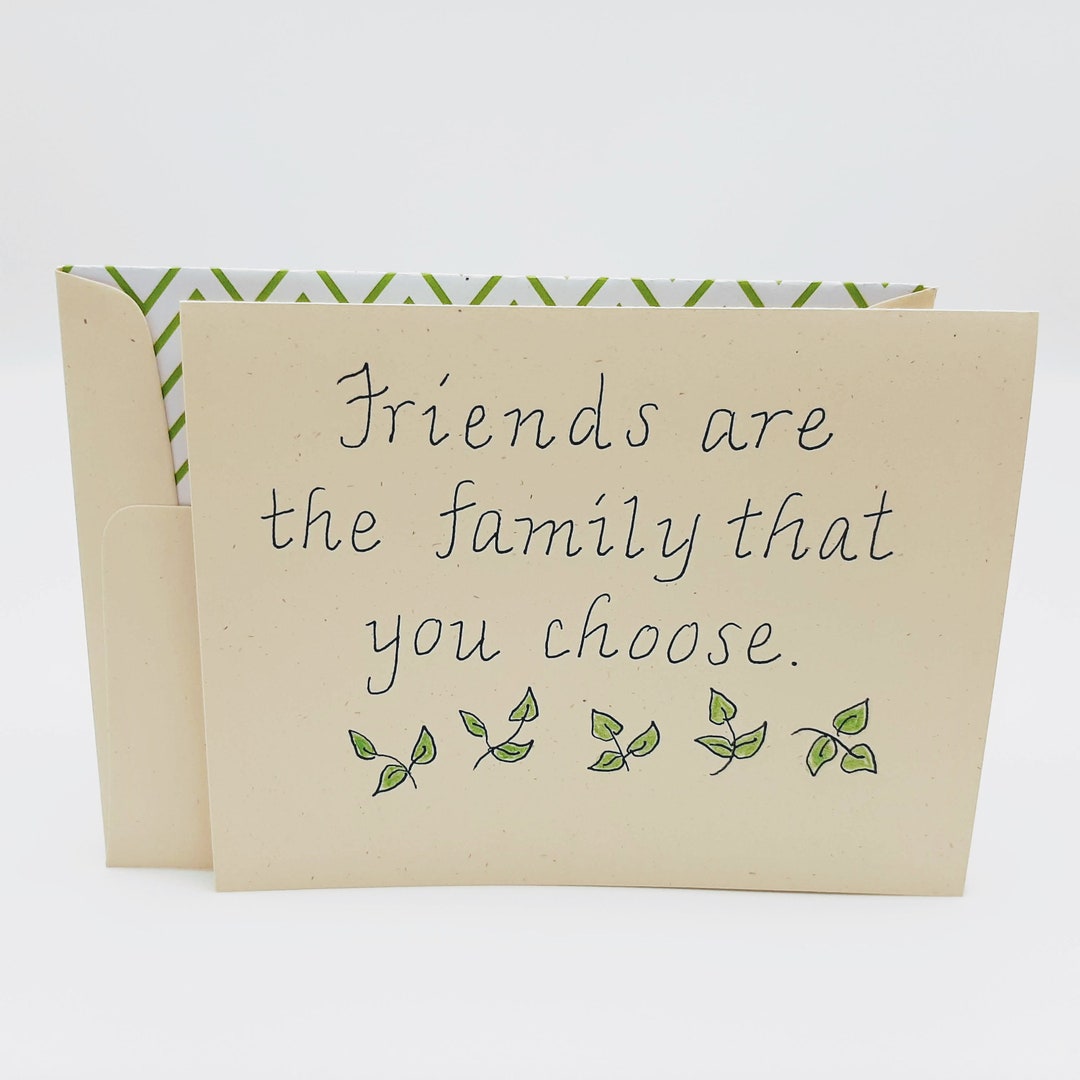 Friend Birthday Card - Friends Are Family Design - Etsy