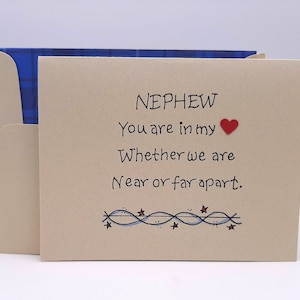 Love for Nephew Card – Birthday, Graduation, Valentine