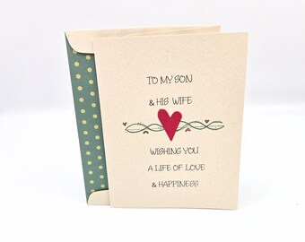 Wedding Card for Son & Wife, Parent's Wedding Gift