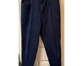 Vintage Carolina Blues 90er Jahre Mom Jeans Plus Größe 16 High Rise Dark Wash Baumwolle