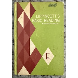 Libro di lettura di base Lippincott vintage di E. McCracken Walcutt, fonetica degli anni '70