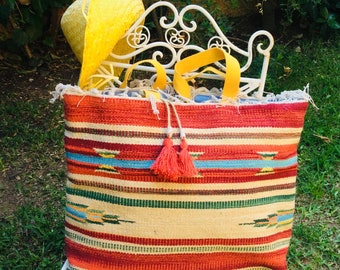Bohemian carpet Bag, weaved, handmade, shoppers,carry all, Kilim carpet tote handbag,traditional,  ALCINOE