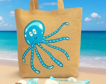 Bolsa de juta artesanal: aplique de polvo bordado, bolsa de praia boho
