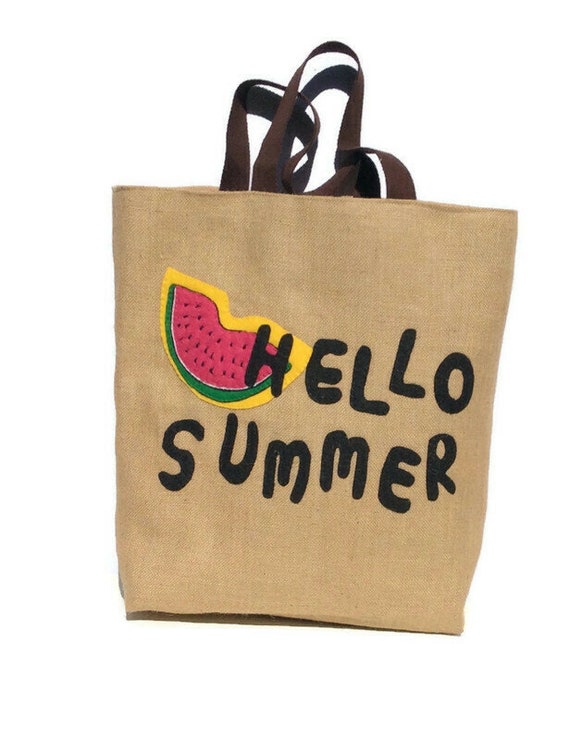 Bolso yute bordado a mano hecho a bolso - Etsy España