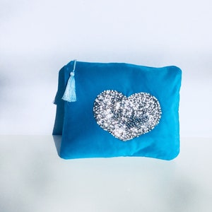 Heart Embroidered  Pochette - Orange main image 1