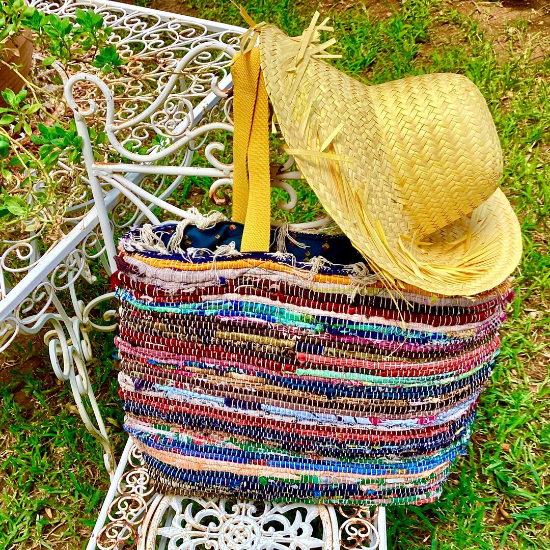 Boho Multicolor Kourelou Bag, Upcycled Rag Rug Tote,ethnic,sustainable ...