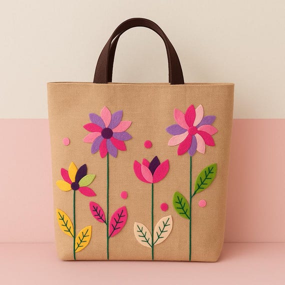 Borsa Shopper In Iuta Naturale Con Fodera In PVC - Grande Capacità, Ecologica, Riutilizzabile Per Spesa E Spiaggia - 2