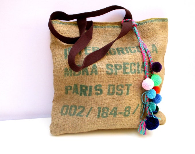 Repurposed Tote Bags Recycled Made From Repurposed Coffee Etsy