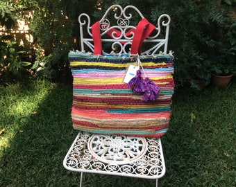 Rag Rug Tote Bag | Etsy