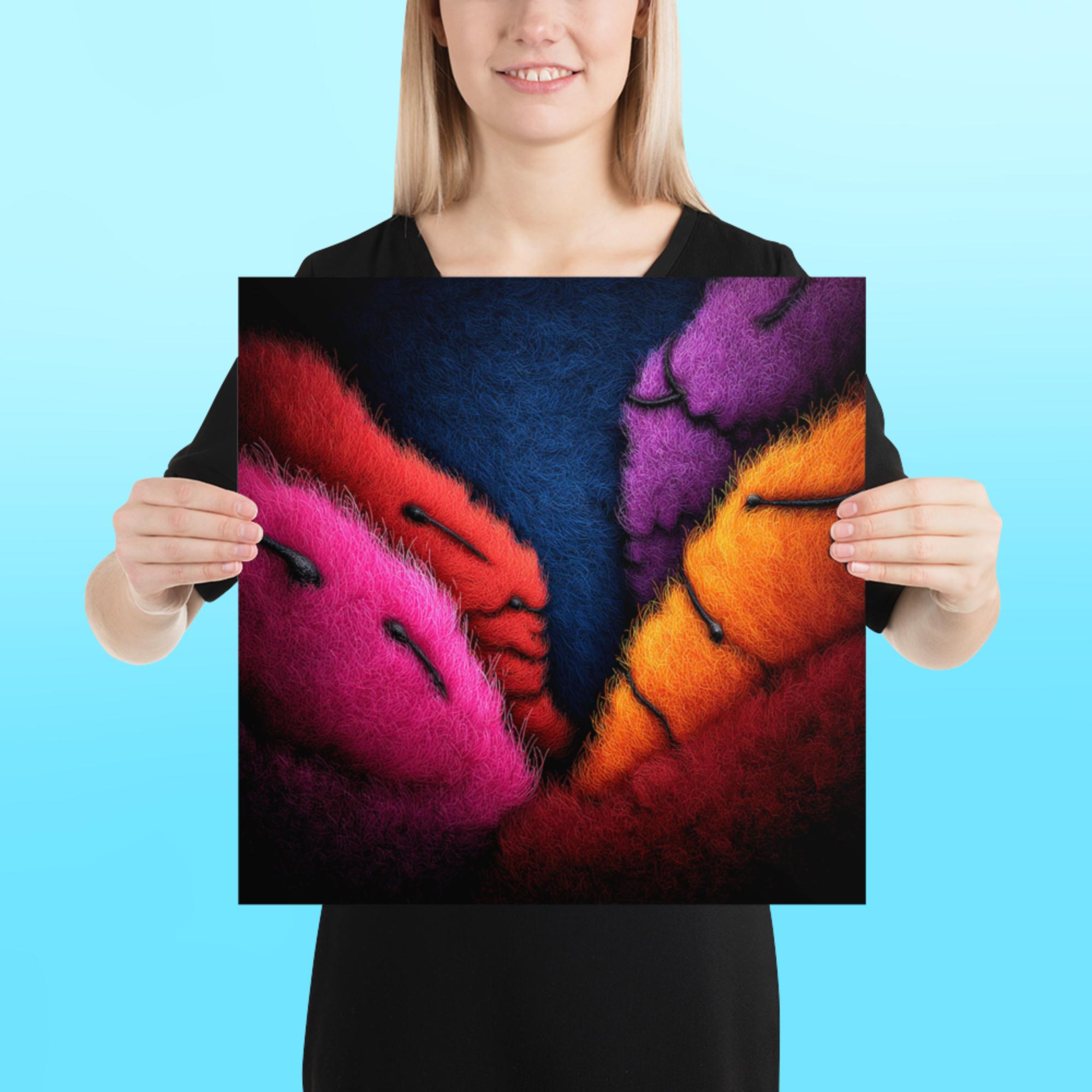 Signature Series, Colorful & Furry Poster - 10x10 / 16x16 / 18x18 ...