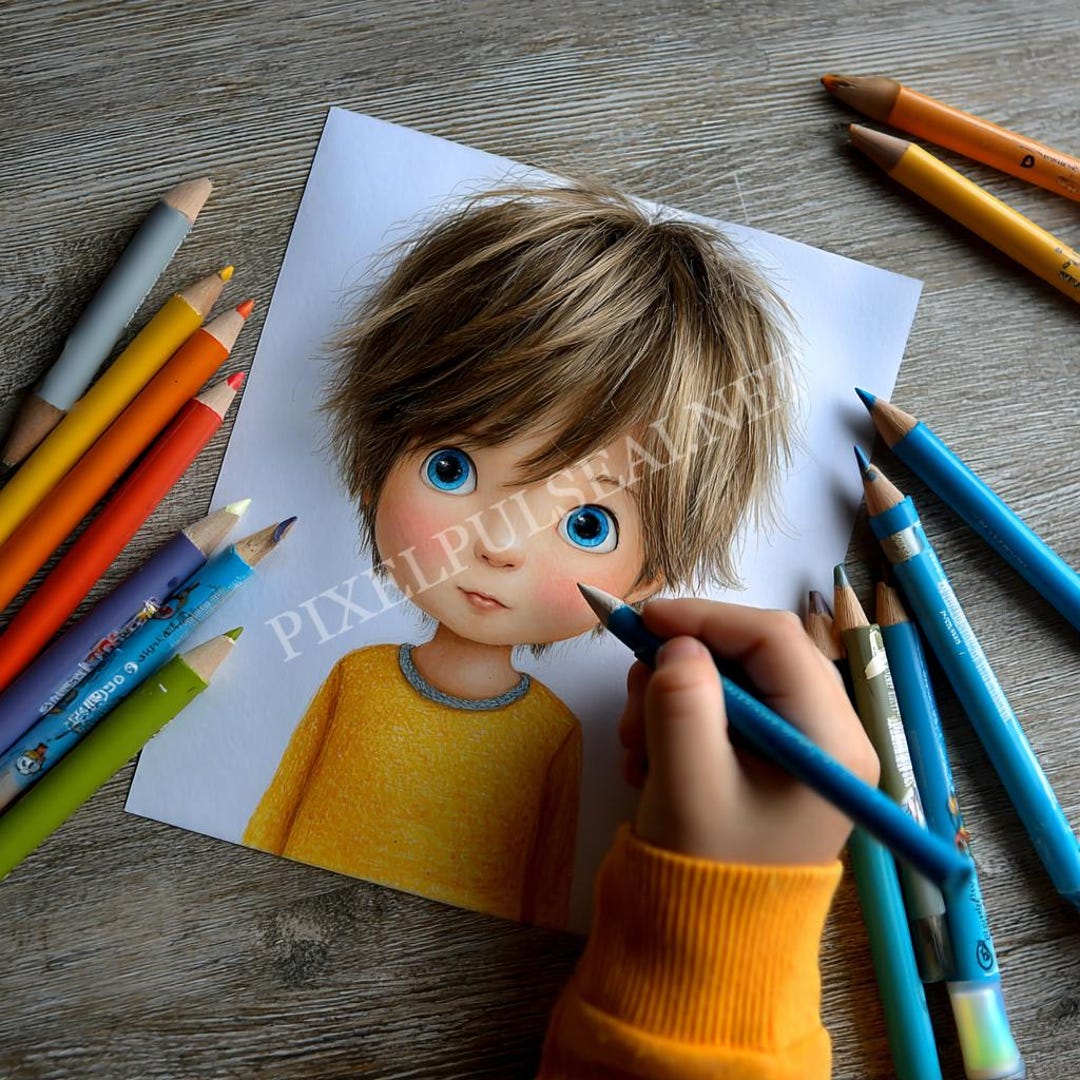 AI Generated Kids Art, Kids Picture, Modern Home Decor, (digital ...