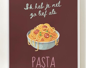 Retro Pasta Wall Print | Home Decor