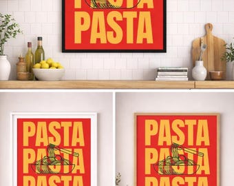 Retro Pasta Wall Print | Home Decor