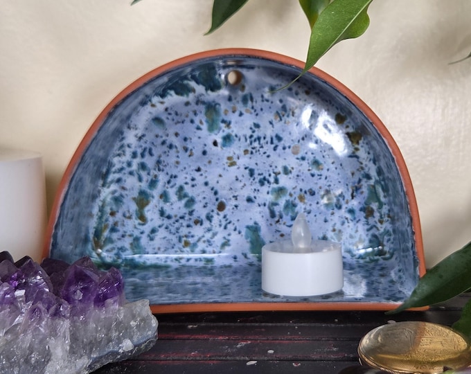 Featured listing image: Ceramic Curio Shelf, Altar, Shrine, wall shelf