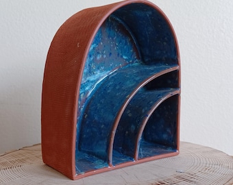 Ceramic Curio Shelf, Altar, Shrine, wall shelf