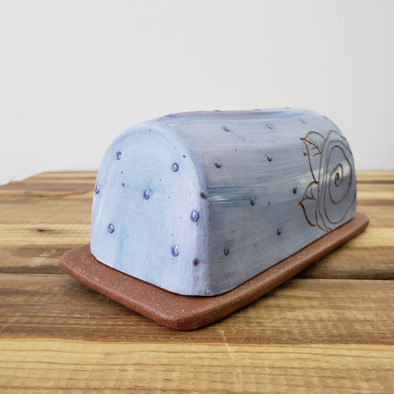 Purple Floral Butter Dish handmade butter dish ceramic Etsy