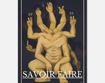 Disco Elysium Savoir Faire Skill Poster