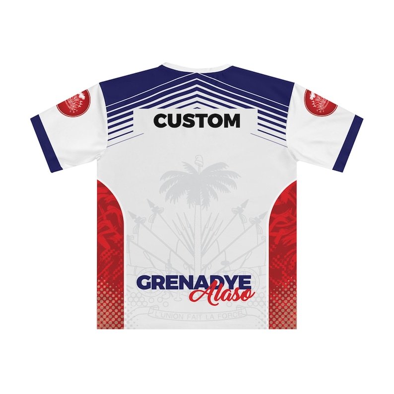 Haiti Jersey T-Shirt |Haitian Flag Colors Shirt| sportwear Shirt | Worldcup 2026 | White |Diaspora Streetwear| Unisex Gift| Chicature image 3