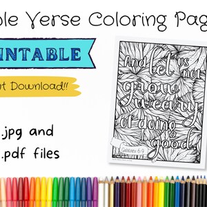 Galatians 6 9 Scripture Bible Verse Coloring Page Single Digital Download Printable Esv Etsy Galatians 6 9 Scripture Bible Verse Coloring Page Single Digital Download Printable Esv Etsy