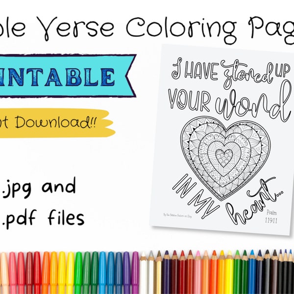 Bible Verse Coloring Pages Esv Etsy Ireland