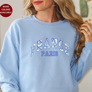 Paris France Sweatshirt, Francophile sweatshirt, French Sweatshirt, Travel France sweatshirt, Gift French Sweatshirt, Paris sweatshirt gift