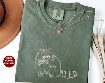 Comfort Colors Raccoon Tee shirt Minimalist tshirt Gift for Raccoon Fan Funny Gift Idea Raccoon Trash Panda shirt Trash Panda Camping trip