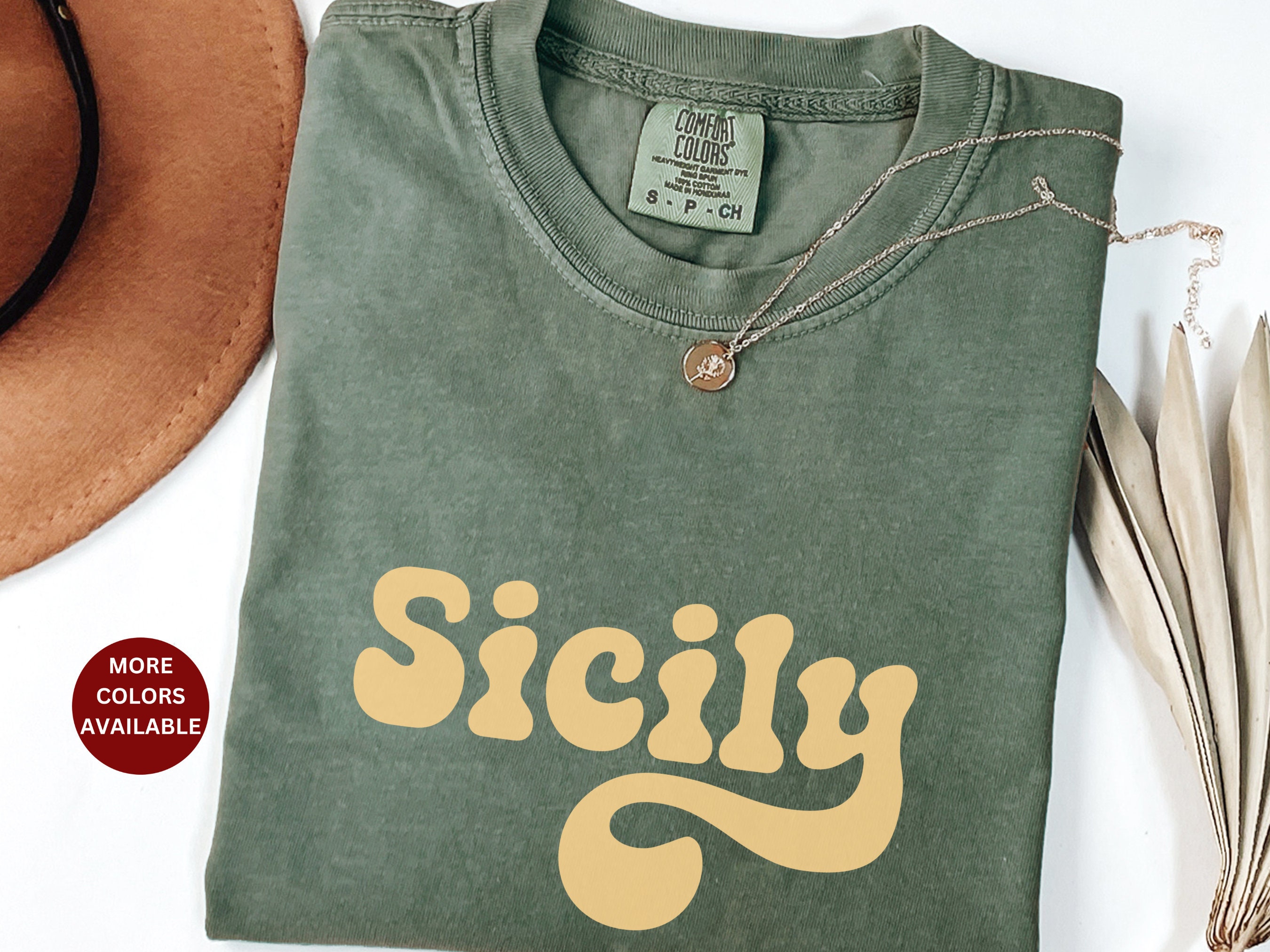 Comfort Colors Sicily Italy T-Shirt Sicilia Italy T-Shirt Euro Trip Tee Sicilian Group Tee Sicily Shirt Italy Girls Trip Shirt Travel Italy