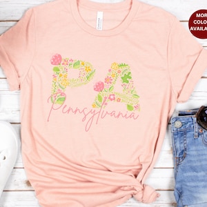 Pennsylvania tee shirt PA shirt Gift for Pennsylvania Native PA travel Philadelphia Pittsburgh Allentown Reading Erie Bethlehem Scranton