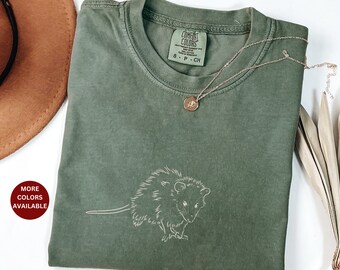 Comfort Colors Opossum Tee shirt Minimalist tshirt Gift for Opossum Fan Funny Gift Idea Opossum Outdoorsy Gift idea shirt Camping trip shirt