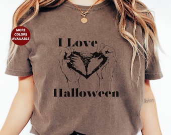 Comfort Colors Creepy Halloween shirt Love Halloween tshirt Goth tee shirt Halloween whimsigoth shirt gothic shirt gift witchy woman shirt