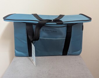 Large Insulated Versatile KeepCool Shopping Cooler Grocery Bag (Teal Blue)