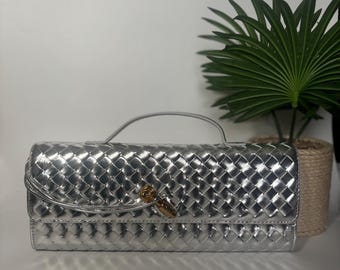 Silver shoulder bag