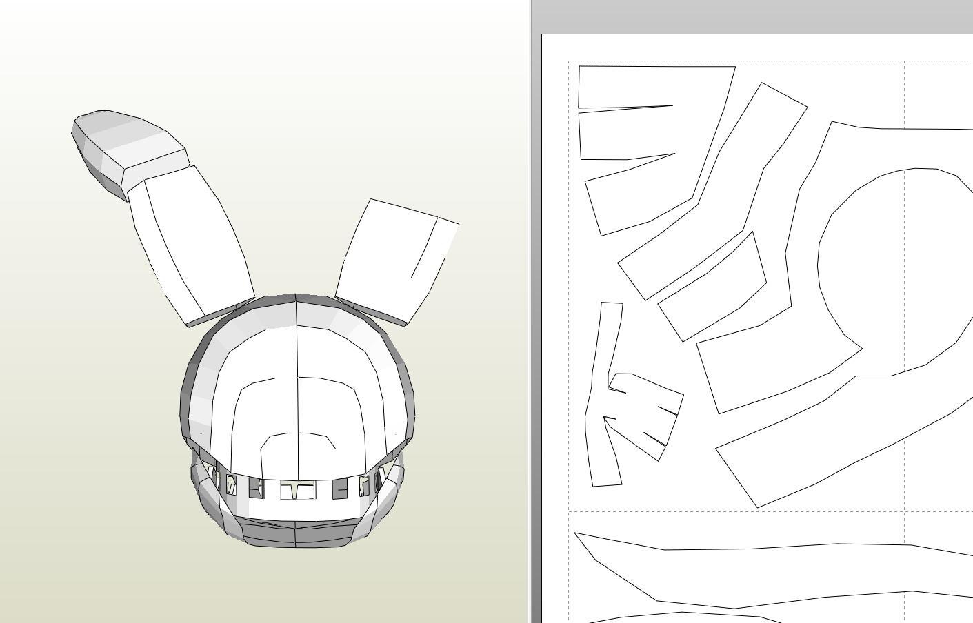 Springtrap Helmet Pepakura Template – Digital Pattern – FNAF Cosplay ...