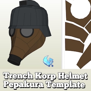 Trench Korp Krieg Gas Mask/Helmet Template | Wearable EVA Foam Cosplay Pattern | Grimdark Soldier Mask | Digital PDO Download