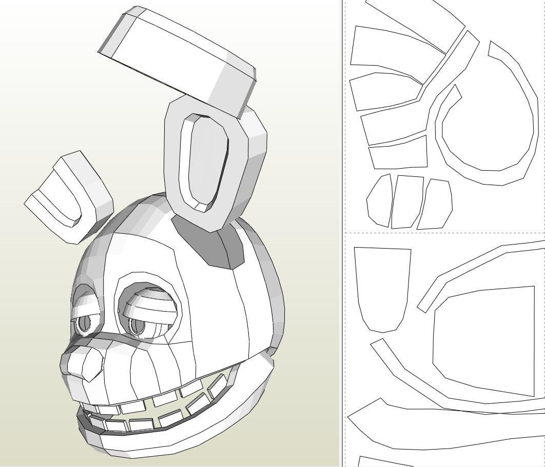 Springtrap Prototype Helmet – Pepakura Foam Templates - Etsy