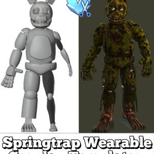 Wearable Springtrap / Spring Bonnie Cosplay – Pepakura Templates – Digital Download