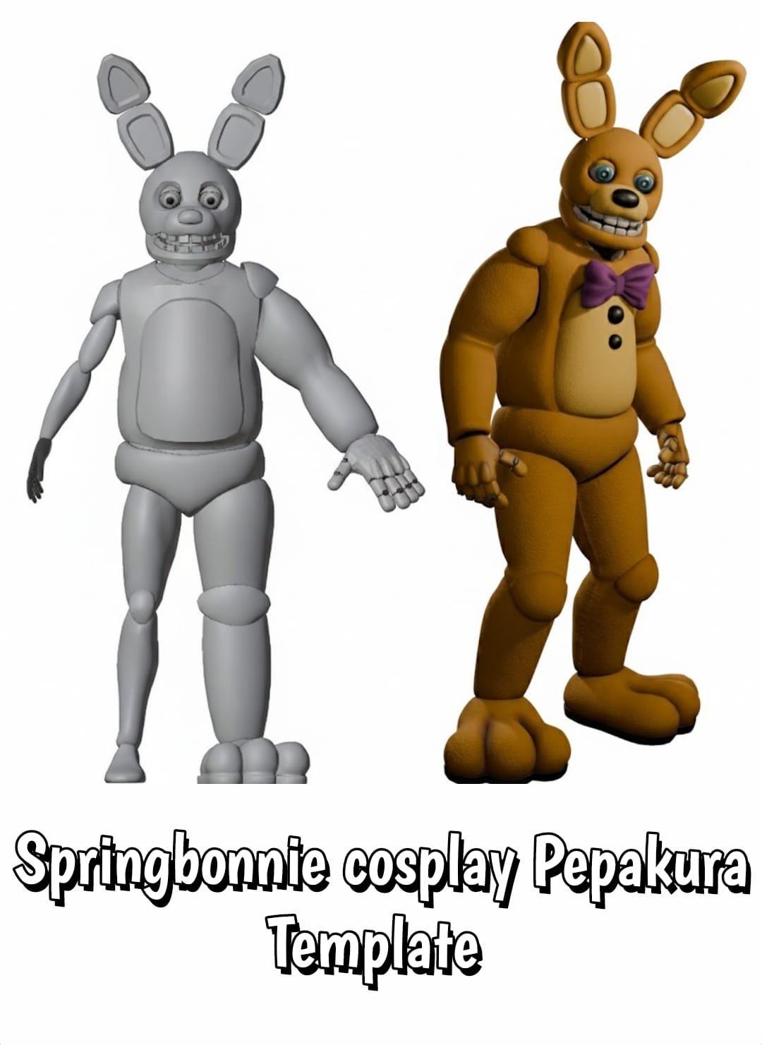 Spring Bonnie Full Cosplay Pepakura Template – Movie Version – Wearable ...