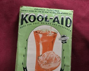 Paquete de Kool-Aid vintage raro de los años 30-40 – Sabor a naranja artificial