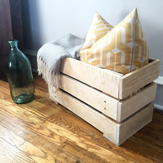 Items similar to Reclaimed Pallet Wood Storage Toy Crate or Planter 21" x 10" x 12" on Etsy