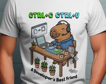 Copy Paste Capybara PNG - Ctrl C Ctrl V Developer Humor - Digital Download