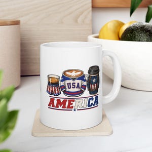 Coffee Lover Mug | Patriotic Movie Inspired | Rocky IV Miracle Captain America | Gift for Coffee Lovers | Morning Coffee Cup imagem 3