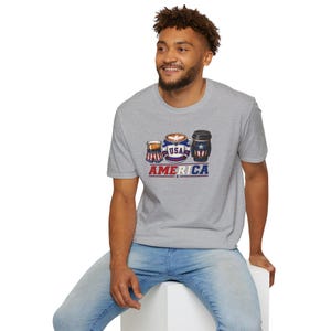 Coffee Lover Shirt | Patriotic Inspired Tee | Rocky IV Miracle Captain America | Graphic T-Shirt | Gift for Coffee Lovers image 4