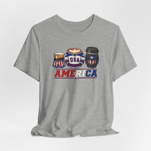Maglietta Softstyle per amanti del caffè / Maglietta patriottica / Rocky IV Miracle Captain America Film / Maglietta grafica / Regalo per gli amanti del caffè immagine 1