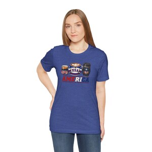 Maglietta Softstyle per amanti del caffè / Maglietta patriottica / Rocky IV Miracle Captain America Film / Maglietta grafica / Regalo per gli amanti del caffè immagine 4