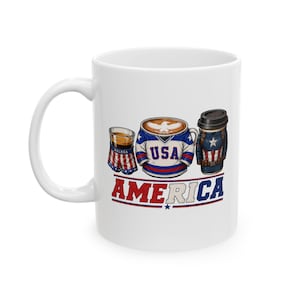Coffee Lover Mug | Patriotic Movie Inspired | Rocky IV Miracle Captain America | Gift for Coffee Lovers | Morning Coffee Cup imagem 1