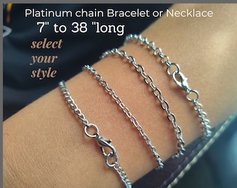 Platinum Rolo Chain - Etsy
