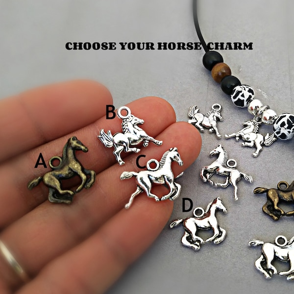 10/50/100 pieces/ Horse charms/ Tiny horse pendant/ Nickel Free/ Antique Silver Color charm/ Horse charm bead/ animal charm/ Horses