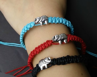 Elephant charm bracelet/ Animal charm bracelet/ friendship bracelet/ Macrame bracelet/ Animal charm bracelet/ Elephant bracelet/ Elephants